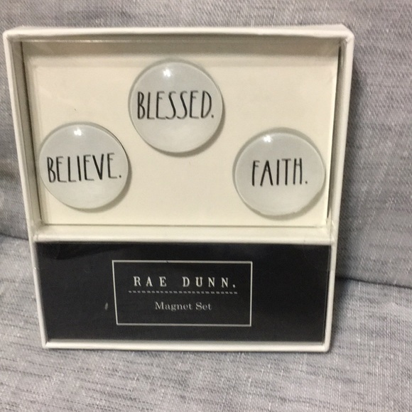 Rae Dunn Other - Rae Dunn Glass Dome Motivational Magnets Set of 3